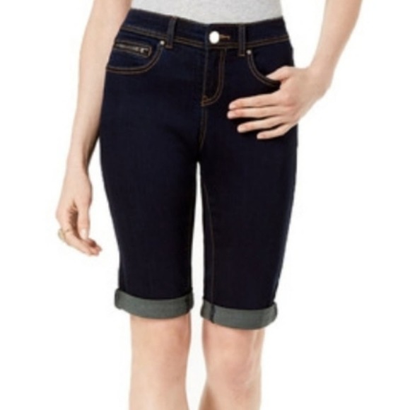INC International Concepts Pants - INC Tikglo Cuffed Denim Bermuda Shorts 10